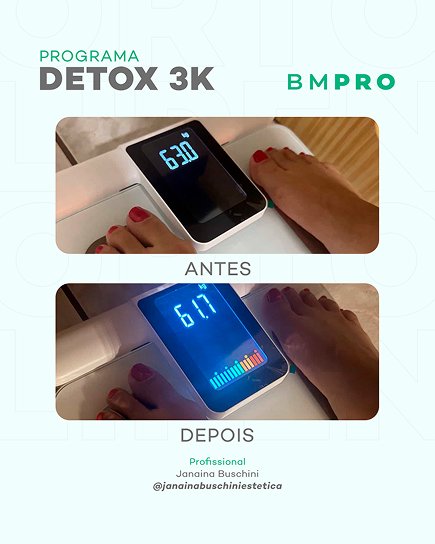 Antes e depois — emagrecimento e detox por profissional habilitada